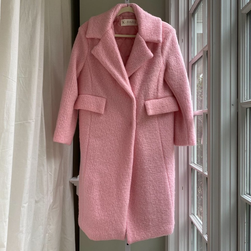 Super cozy, pink teddy coat